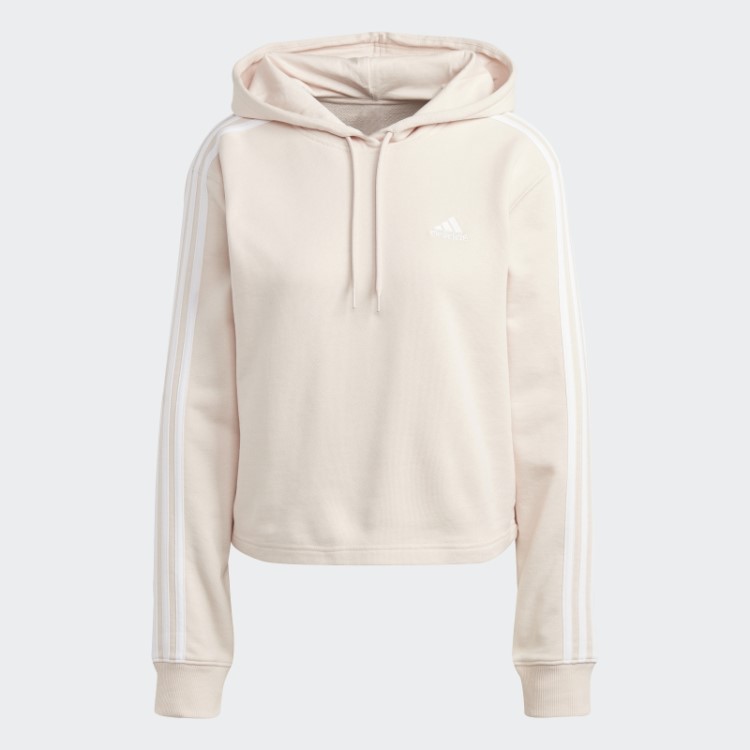 Quartzo Adidas Essentials Moletom French Terry Cropped Com As Três Listras