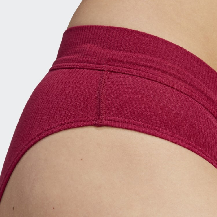 Biquíni Adicolor Flex Com Nervuras De Algodão Bordô Adidas