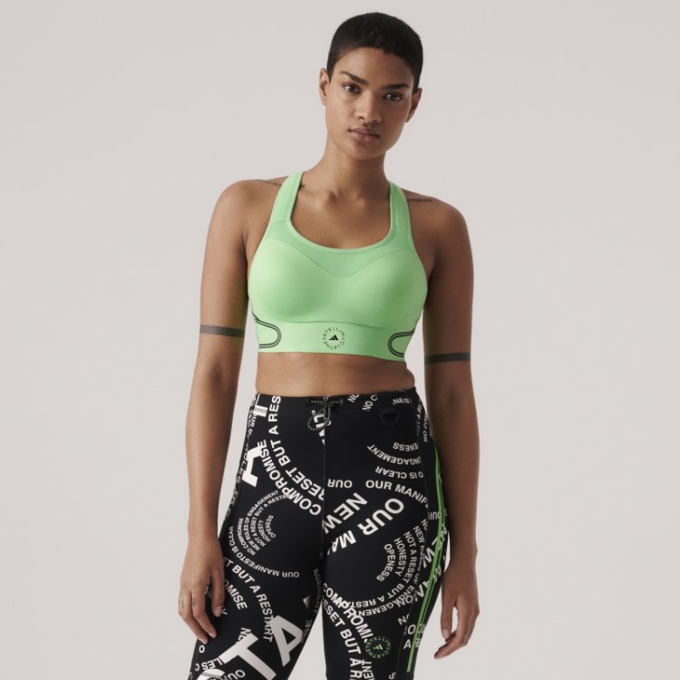 Verde Flash Adidas By Stella Mccartney Truepace Moda Sutiã Esportivo De Alto Suporte