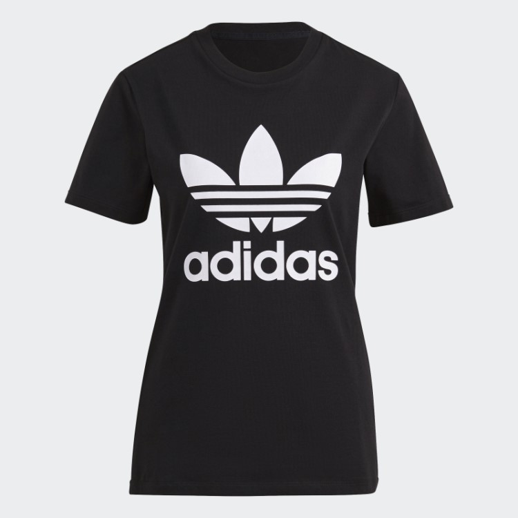 Camiseta Preta Adicolor Classics Com Trevo Adidas