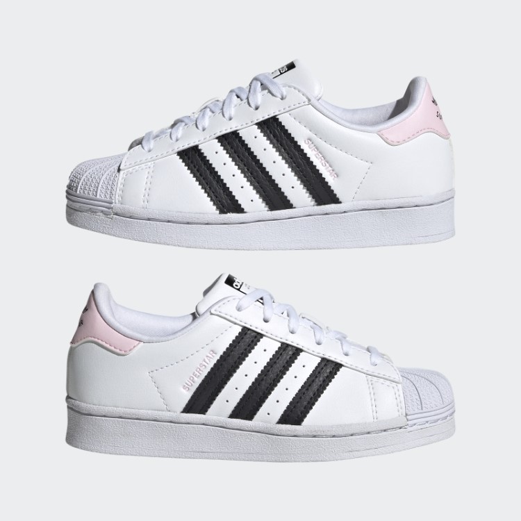 Elegantes Sapatos Pretos Superstar Da Adidas