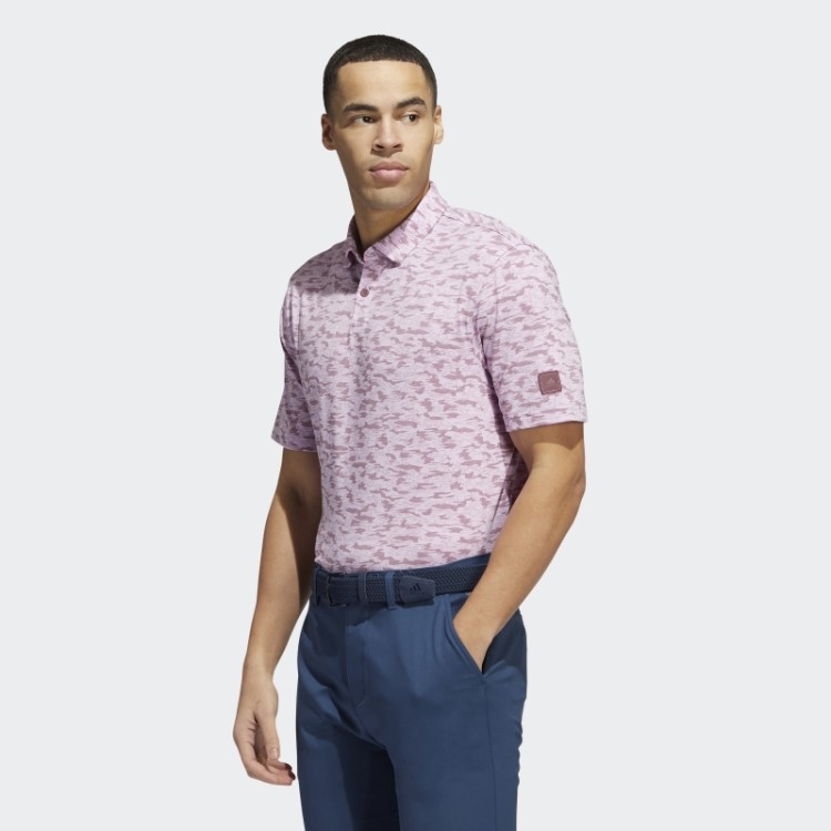 Adidas Camisa Polo Go-to Com Estampa Camuflada Burgundy
