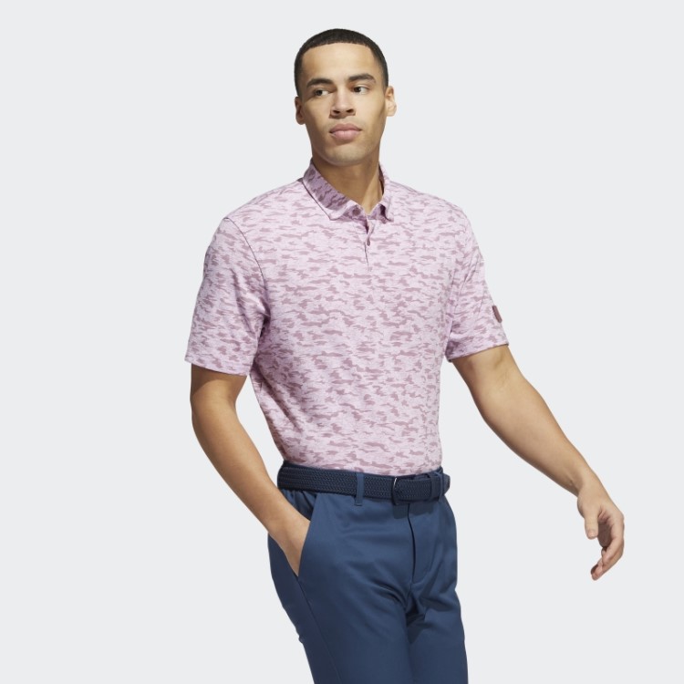 Adidas Camisa Polo Go-to Com Estampa Camuflada Burgundy