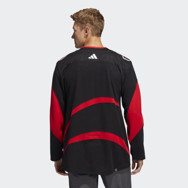 Senators Autêntico Reverso Camisa Retrô Com Marca De Palavra Adidas Preta