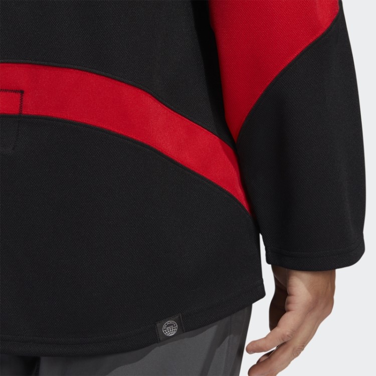 Senators Autêntico Reverso Camisa Retrô Com Marca De Palavra Adidas Preta