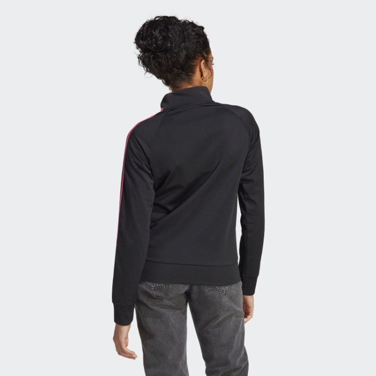Jaqueta Adidas Primegreen Essentials Warm-up Slim Com As Três Listras Magenta