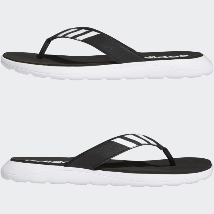 Chinelos Confortáveis ​​pretos Adidas