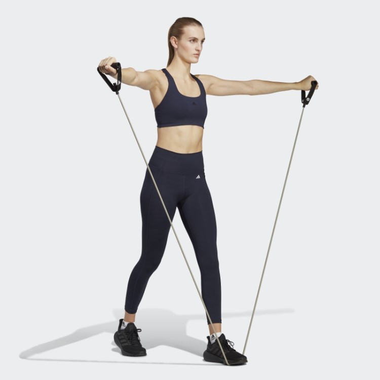 Adidas Optime Stash Pocket Cintura Alta Leggings 7/8 Tinta