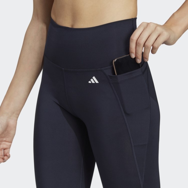 Adidas Optime Stash Pocket Cintura Alta Leggings 7/8 Tinta