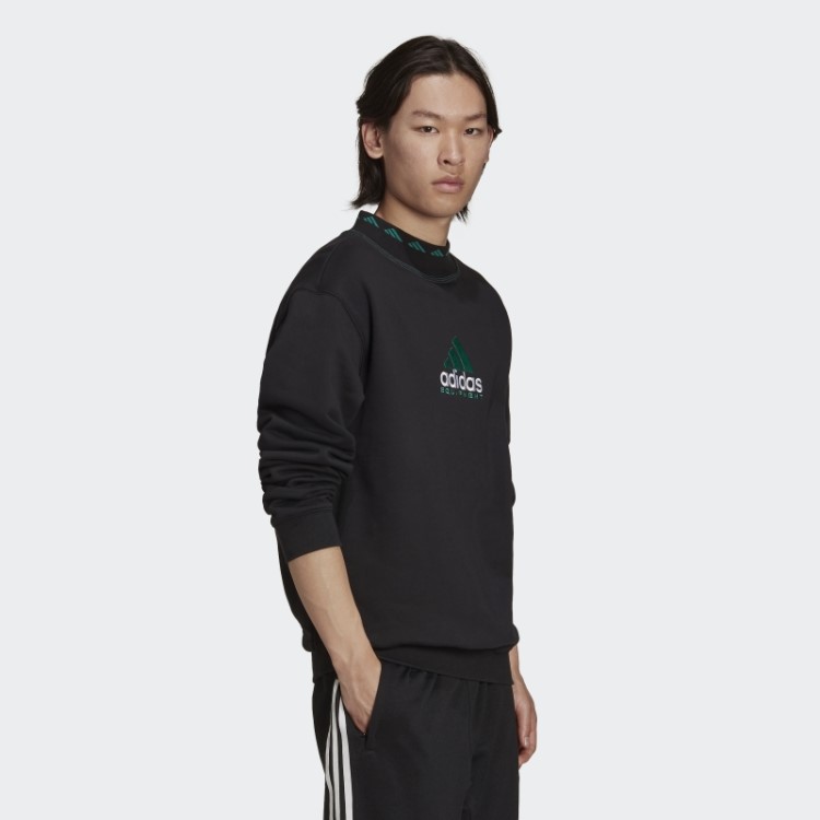 Moletom Preto Eqt Archive Gola Redonda Adidas