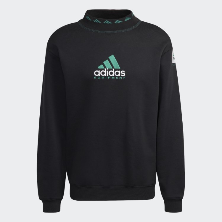 Moletom Preto Eqt Archive Gola Redonda Adidas