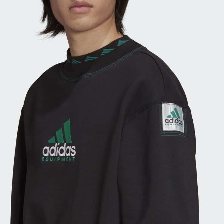 Moletom Preto Eqt Archive Gola Redonda Adidas