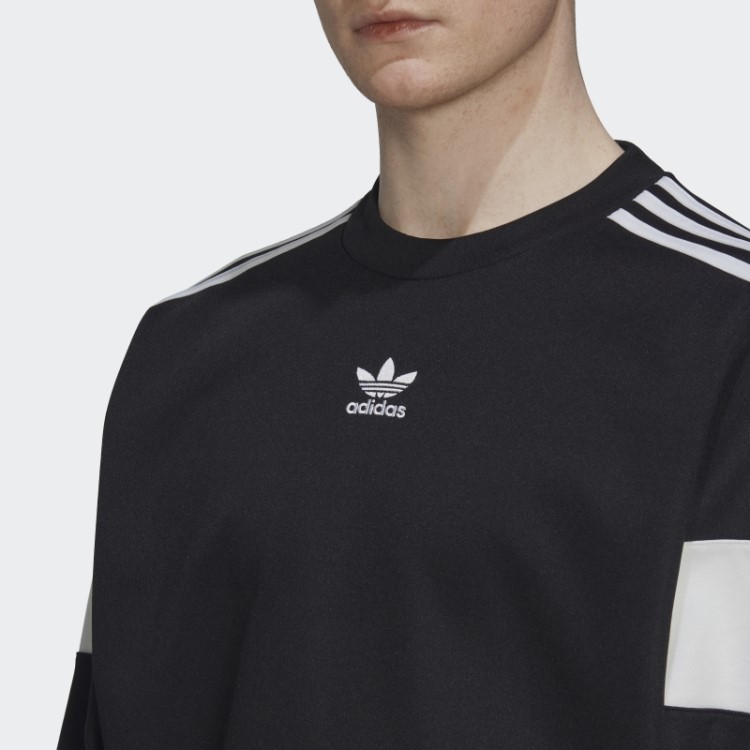 Moletom Preto Adicolor Classics Com Linha De Corte Adidas