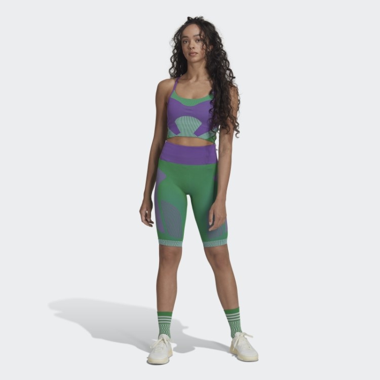Sutiã Roxo De Malha Adidas By Stella Mccartney Truestrength Com Suporte Leve Para Ioga