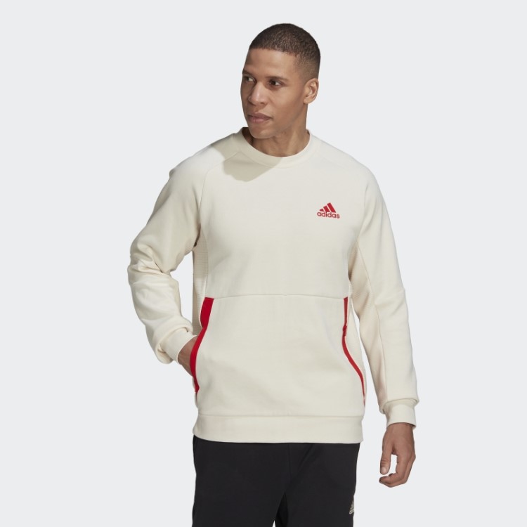Moletom Branco Projetado Para Gameday Crew Adidas