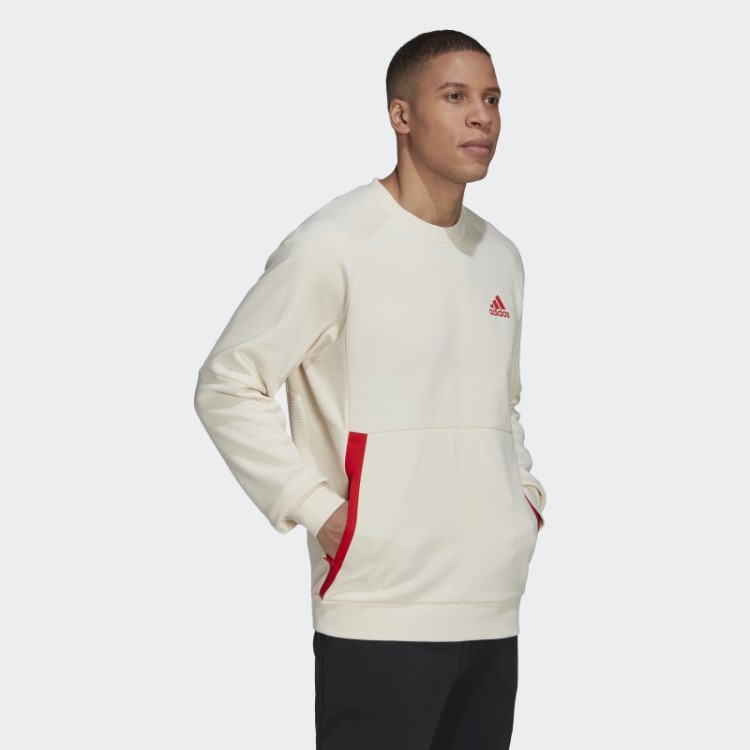 Moletom Branco Projetado Para Gameday Crew Adidas