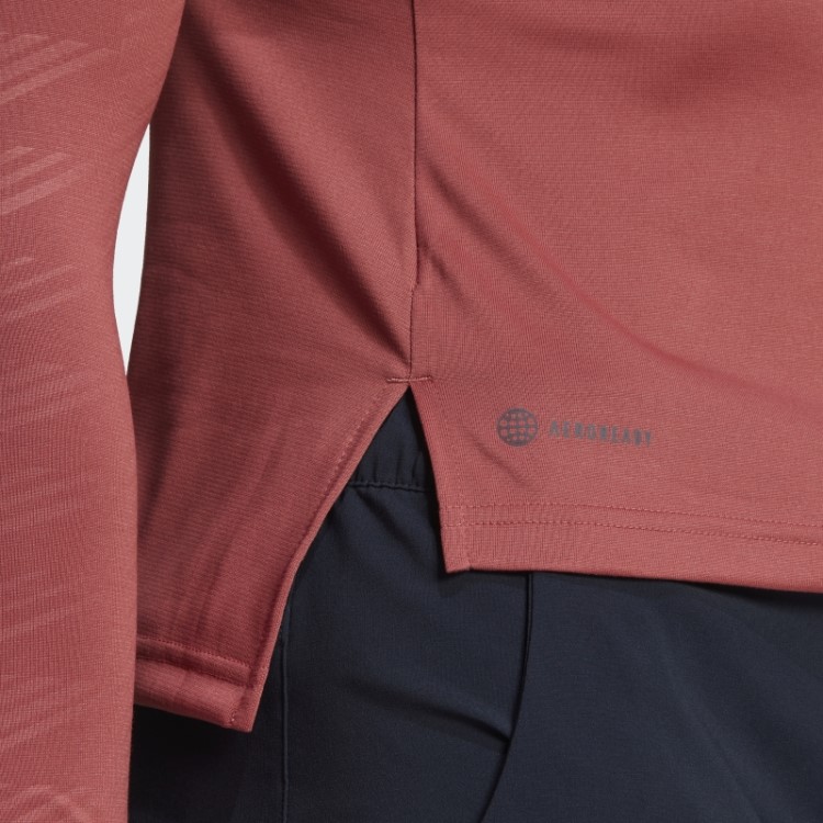 Camiseta Adidas Terrex Multi Com Meio Zíper Vermelha