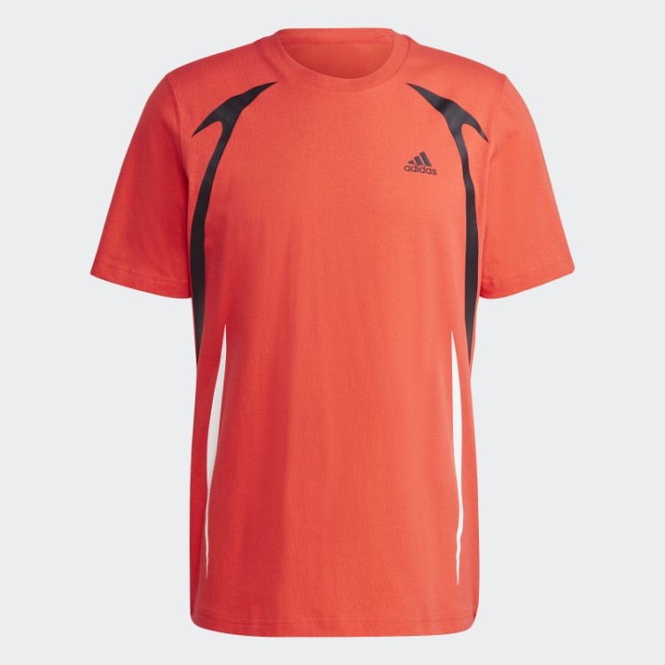 Camiseta Vermelha Adidas Colorblock
