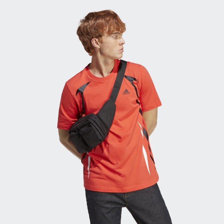 Camiseta Vermelha Colorblock Adidas
