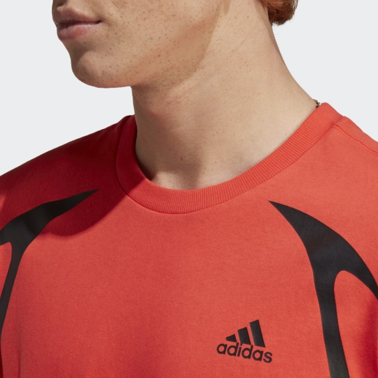 Camiseta Vermelha Colorblock Adidas