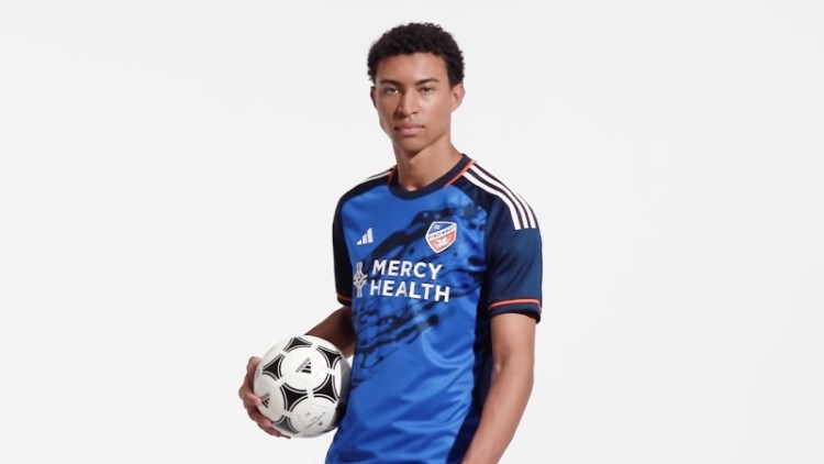 Azul Fc Cicinnati 23/24 Home Autêntico Jersey Adidas