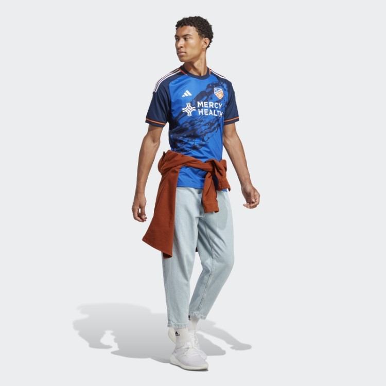 Azul Fc Cicinnati 23/24 Home Autêntico Jersey Adidas