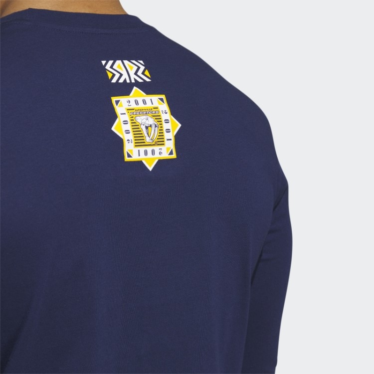 Camiseta Manga Longa Adidas Predadores Azul Marinho