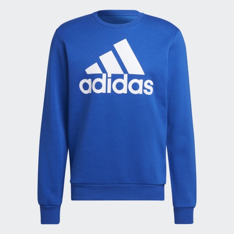 Moletom Adidas Royal Blue Essentials Com Logo Grande