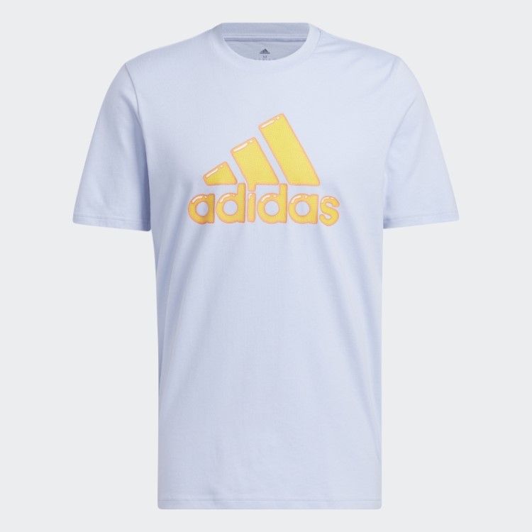 Preenchimento De Caneta Com Logotipo - Camiseta Com Estampa Esportiva Azul Dawn Adidas