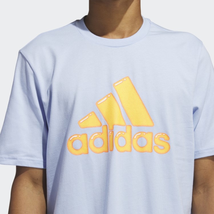 Preenchimento De Caneta Com Logotipo - Camiseta Com Estampa Esportiva Azul Dawn Adidas