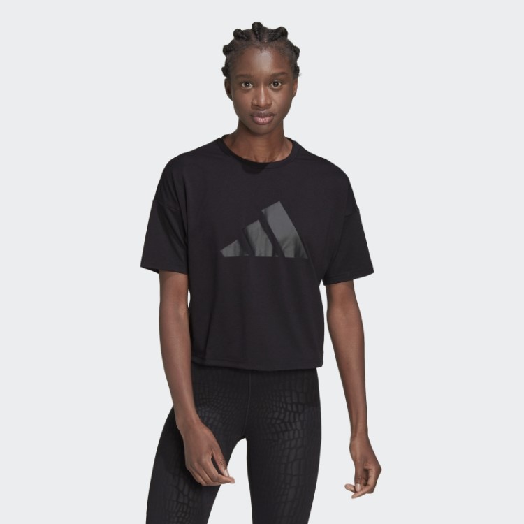 Camiseta Adidas Black Train Icons 3 Bar Logo