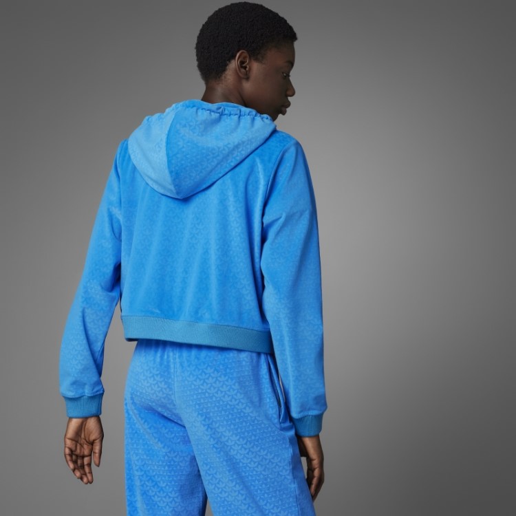 Adicolor Moletom Com Capuz De Veludo Anos 70 Pássaro Azul Adidas