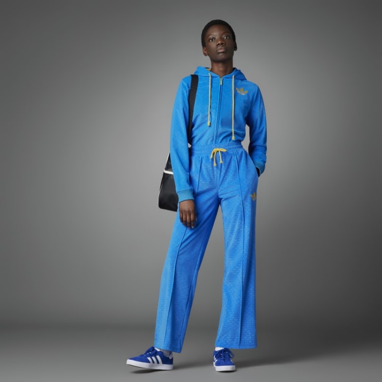 Adicolor Moletom Com Capuz De Veludo Anos 70 Pássaro Azul Adidas