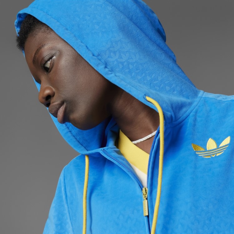 Adicolor Moletom Com Capuz De Veludo Anos 70 Pássaro Azul Adidas