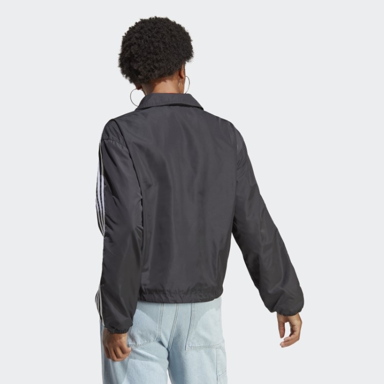 Jaqueta Coach Preta Adicolor Classics Com As Três Listras Adidas