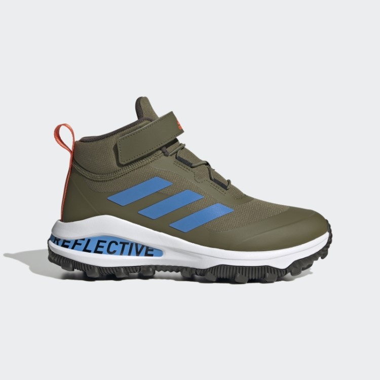 Adidas Olive Fortarun Todo Terreno Cloudfoam Esporte Tênis De Corrida Com Cadarço Elástico E Tira Superior