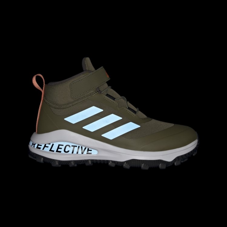 Adidas Olive Fortarun Todo Terreno Cloudfoam Esporte Tênis De Corrida Com Cadarço Elástico E Tira Superior