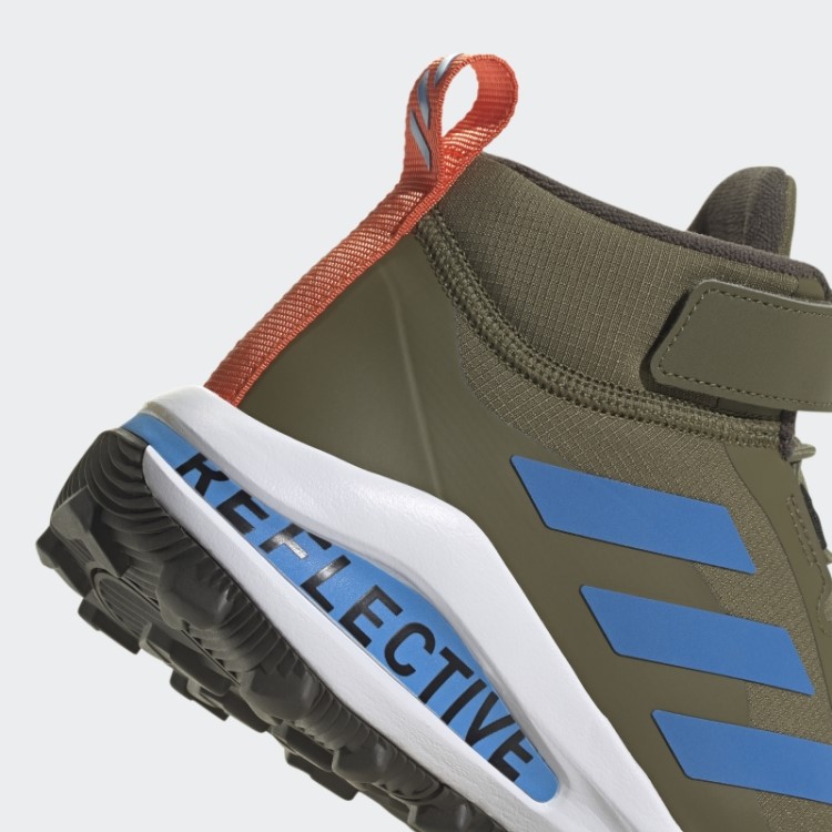 Adidas Olive Fortarun Todo Terreno Cloudfoam Esporte Tênis De Corrida Com Cadarço Elástico E Tira Superior