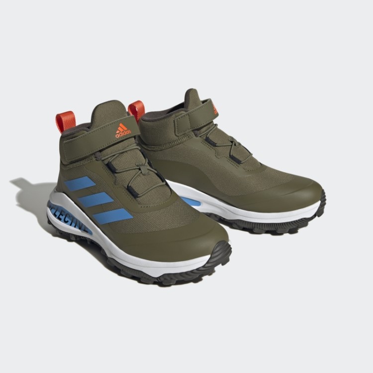 Adidas Olive Fortarun Todo Terreno Cloudfoam Esporte Tênis De Corrida Com Cadarço Elástico E Tira Superior