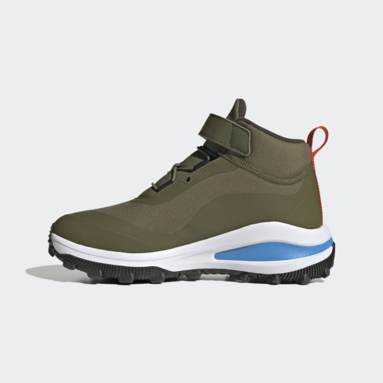 Adidas Olive Fortarun Todo Terreno Cloudfoam Esporte Tênis De Corrida Com Cadarço Elástico E Tira Superior