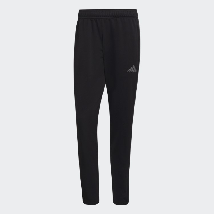 Calça Adidas Preta Aeroready Sereno Slim Com As Três Listras De Corte Afunilado