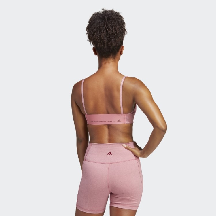 Sutiã Adidas Yoga Studio Light-support Rosa Mel