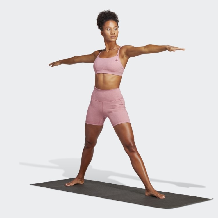 Sutiã Adidas Yoga Studio Light-support Rosa Mel