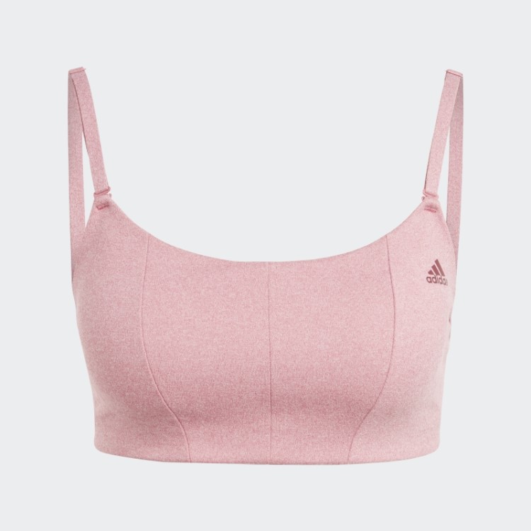 Sutiã Adidas Yoga Studio Light-support Rosa Mel