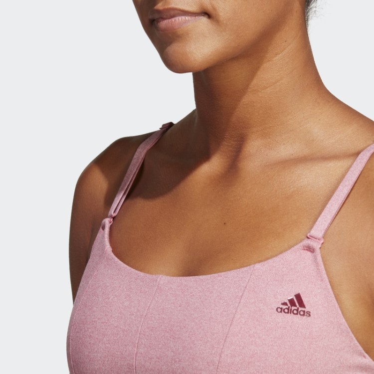 Sutiã Adidas Yoga Studio Light-support Rosa Mel