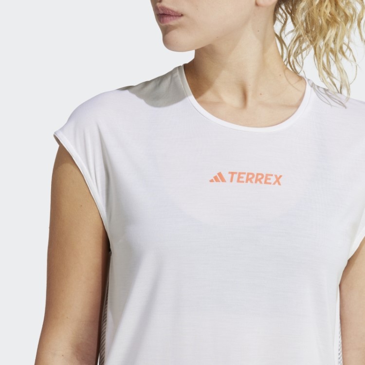 Top De Corrida Branco Terrex Agravic Pro Trail Adidas