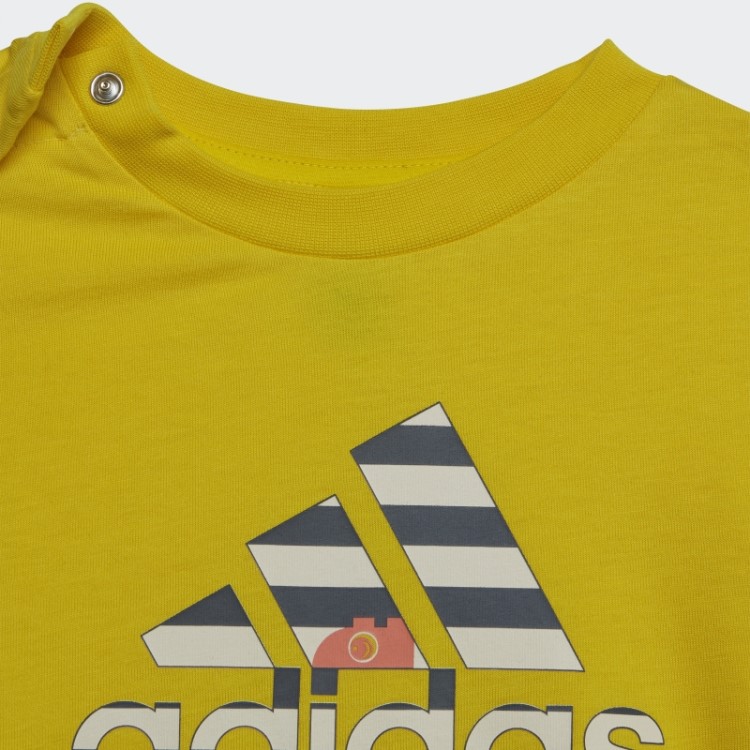 Conjunto De Camiseta E Calça Adidas X Classic Lego Fashion Amarelo