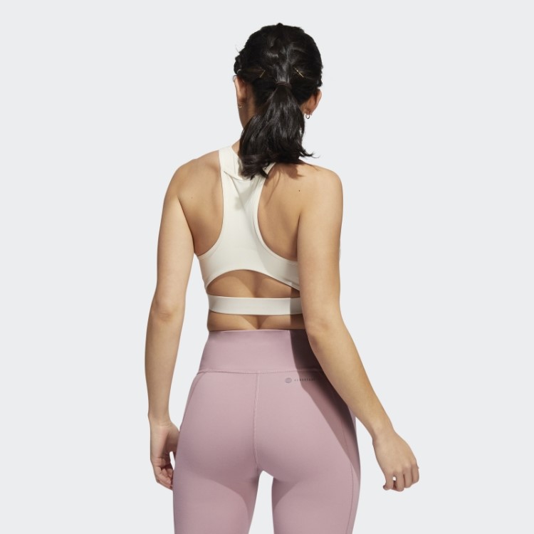 Sutiã De Suporte Médio Branco Adidas Coreflow