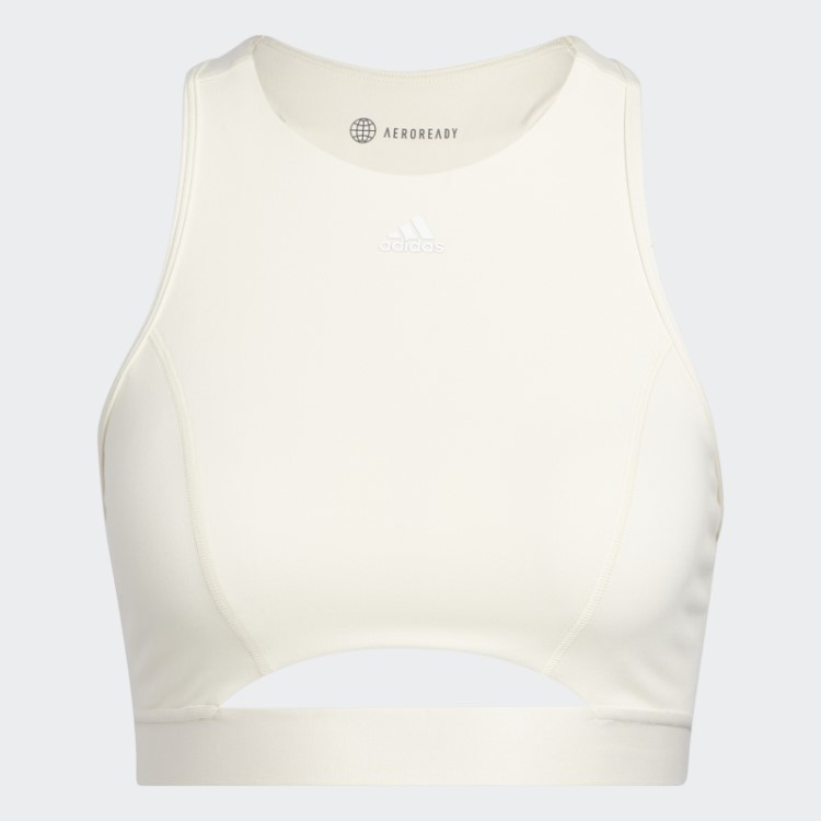 Sutiã De Suporte Médio Branco Adidas Coreflow