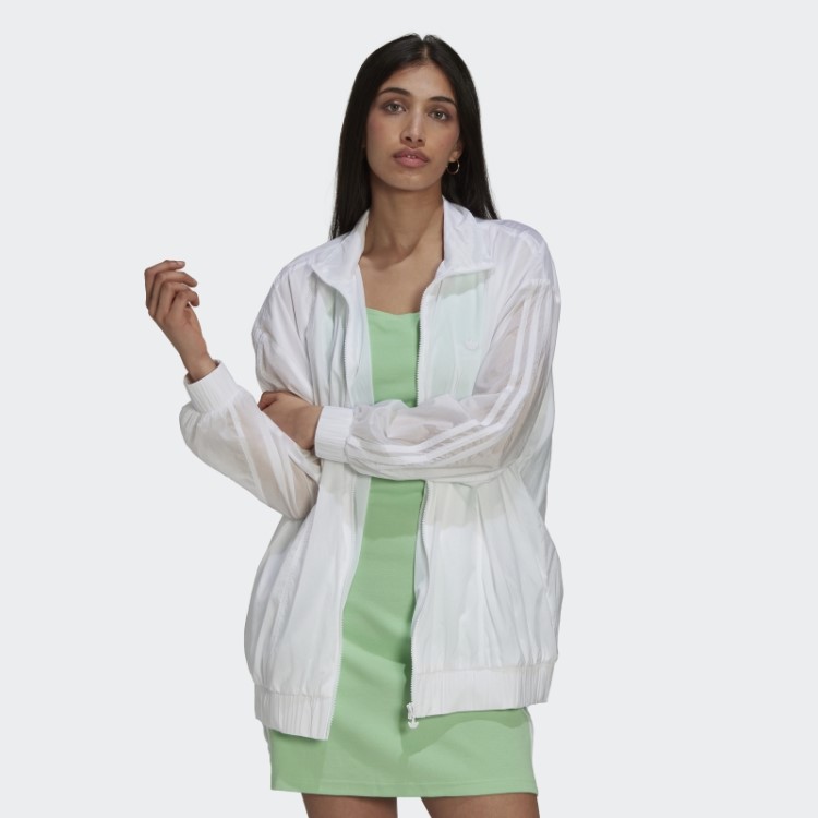 Adidas Adicolor Oversize Jaqueta Ripstop Branca